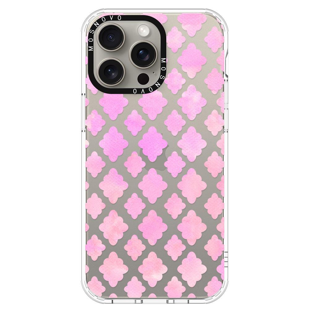 Pink Flower Diamond Phone Case - iPhone 15 Pro Max Case - MOSNOVO