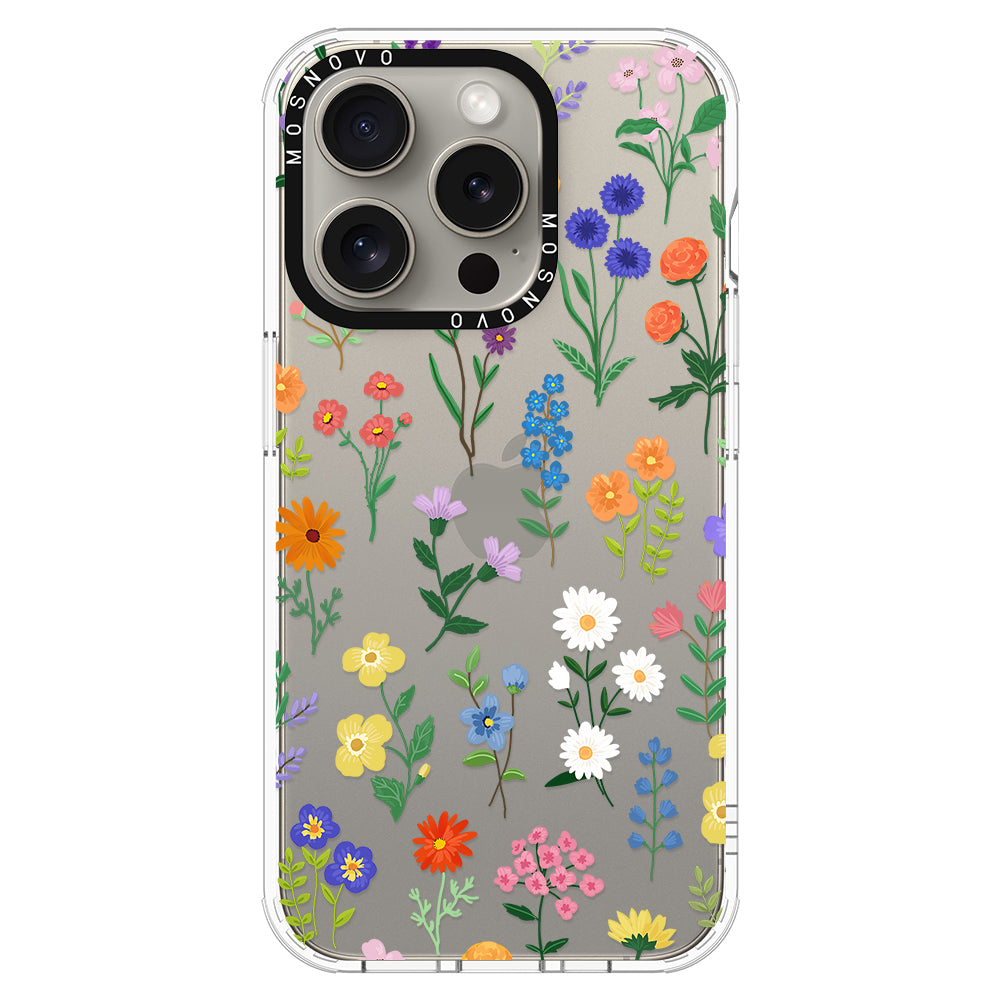 Botanical Floral Phone Case - iPhone 15 Pro Case - MOSNOVO