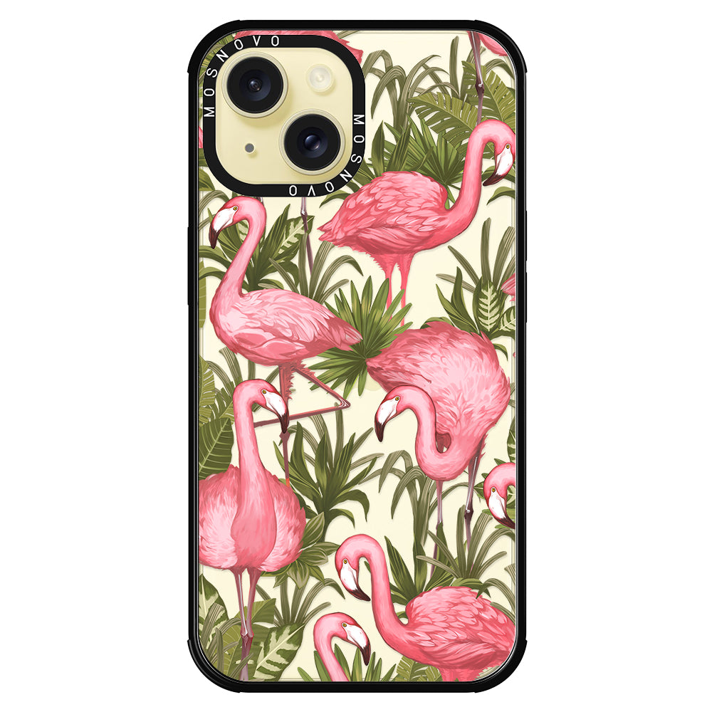 Jungle Flamingo Phone Case - iPhone 15 Case - MOSNOVO