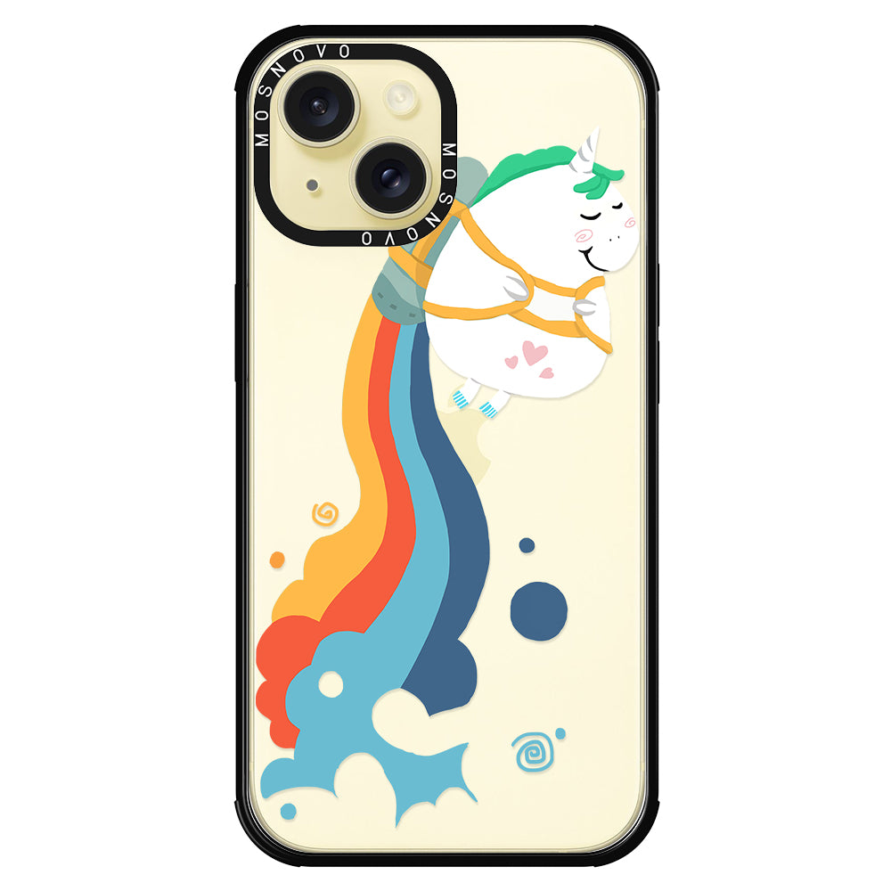 Cute Rainbow Unicorn Phone Case - iPhone 15 Plus Case - MOSNOVO