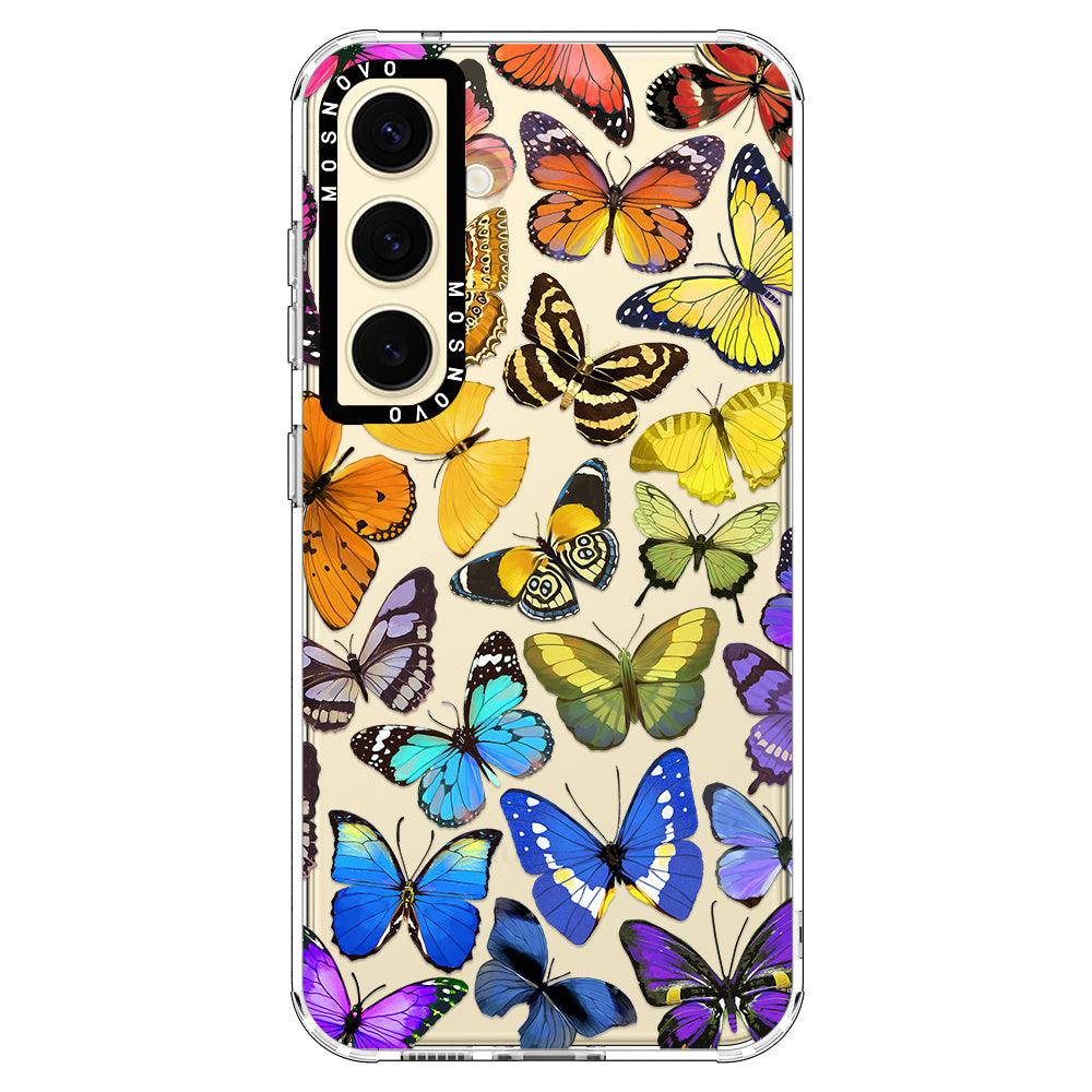 Rainbow Butterfly Phone Case - Samsung Galaxy S24 Plus Case - MOSNOVO