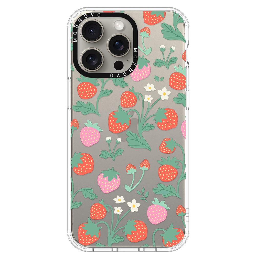 Cute Strawberry Phone Case - iPhone 15 Pro Max Case - MOSNOVO