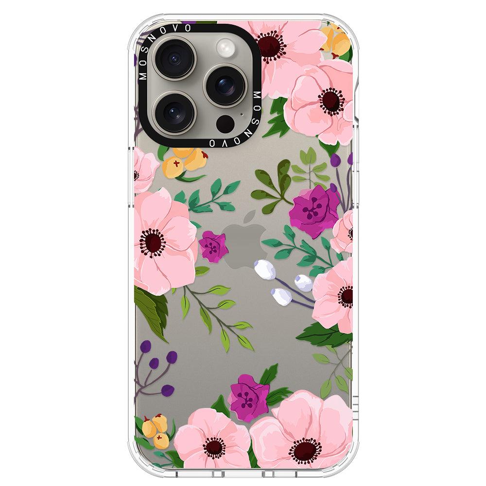 Watercolor Floral Phone Case - iPhone 15 Pro Max Case - MOSNOVO