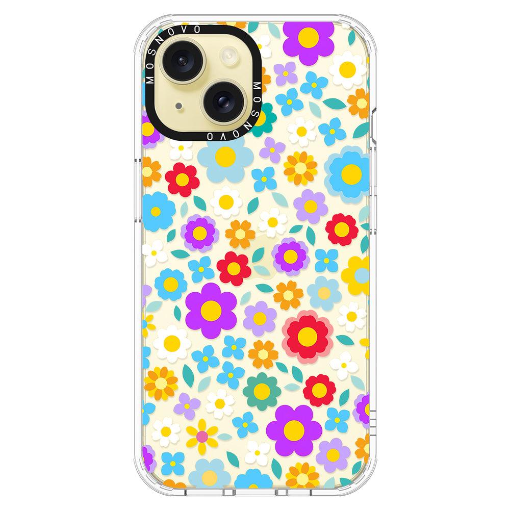 Retro Flower Phone Case - iPhone 15 Case - MOSNOVO