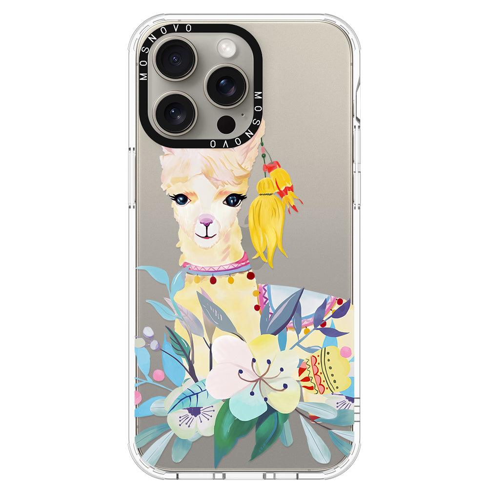 Boho Llama Phone Case - iPhone 15 Pro Max Case - MOSNOVO