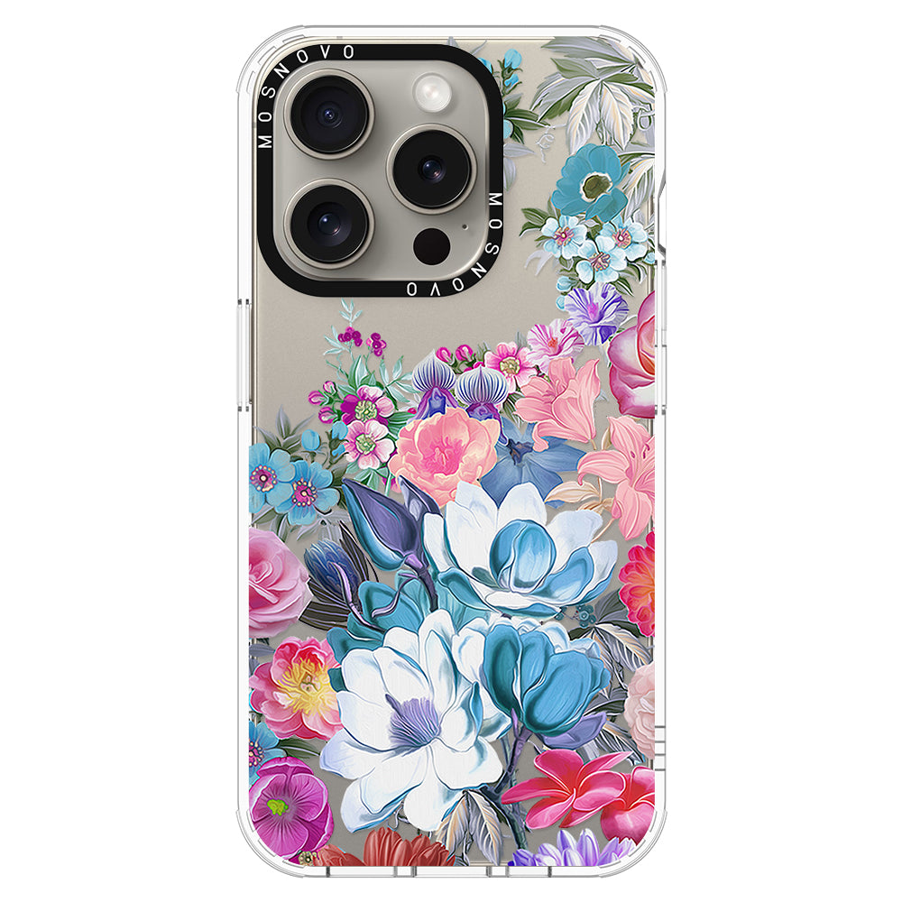 Magnolia Flower Phone Case - iPhone 15 Pro Case - MOSNOVO