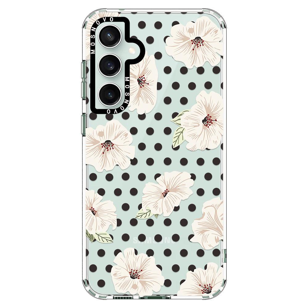 Vintage Hibiscus Flower Phone Case - Samsung Galaxy S23 FE Case