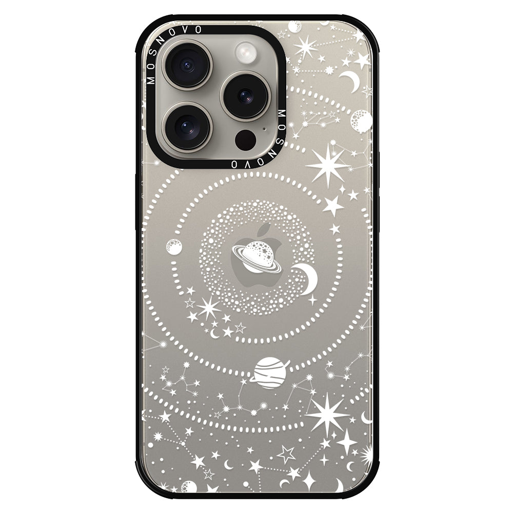 White Galaxy Phone Case - iPhone 15 Pro Case - MOSNOVO