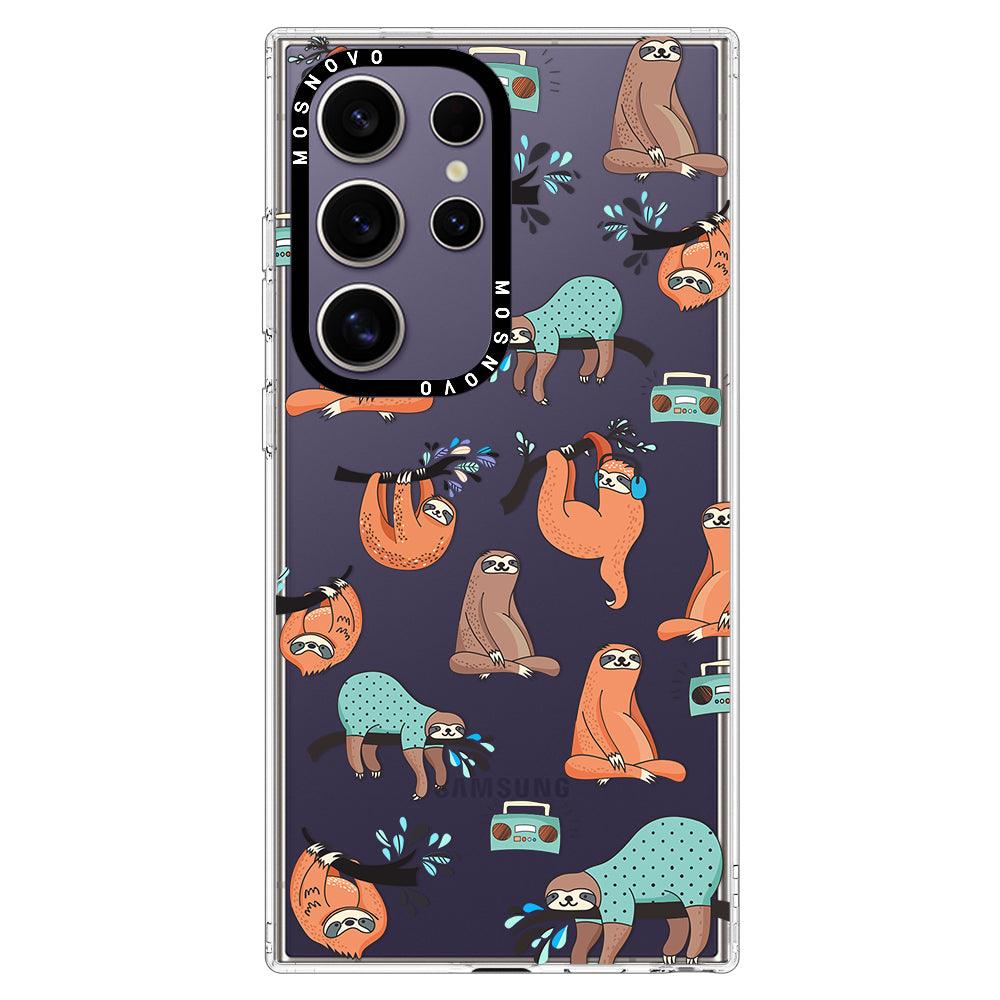 Musical Sloth Phone Case - Samsung Galaxy S24 Ultra Case - MOSNOVO