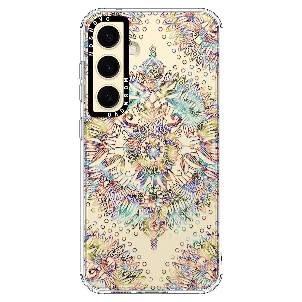 Rainbow Mandala Phone Case - Samsung Galaxy S24 Case - MOSNOVO