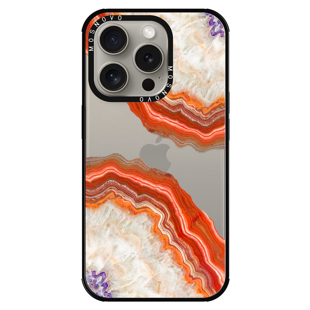 Agate Red Phone Case - iPhone 15 Pro Case - MOSNOVO