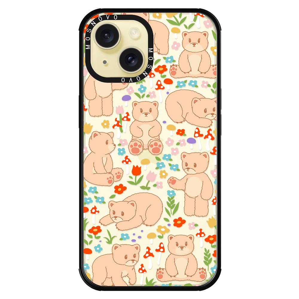 Cute Bear Phone Case - iPhone 15 Case - MOSNOVO