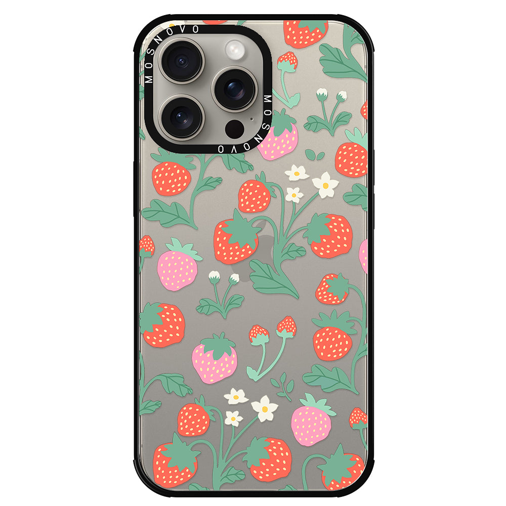 Cute Strawberry Phone Case - iPhone 15 Pro Max Case - MOSNOVO