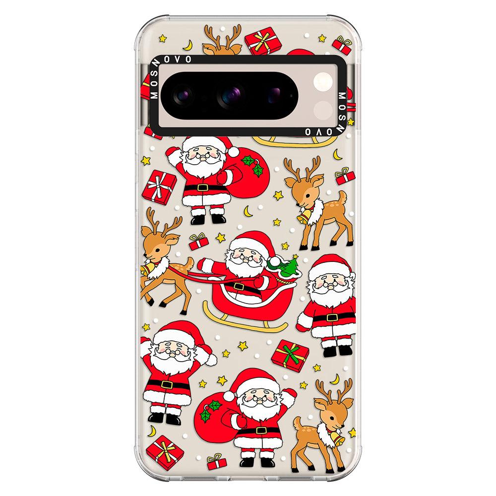 Cute Santa Claus Deer Phone Case - Google Pixel 8 Pro Case - MOSNOVO