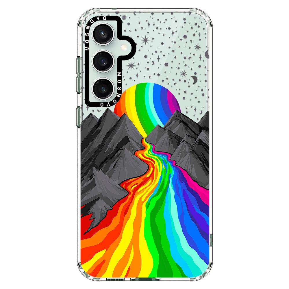 Rainbow Volcano Phone Case - Samsung Galaxy S23 FE Case