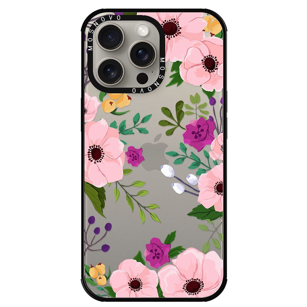 Watercolor Floral Phone Case - iPhone 15 Pro Max Case - MOSNOVO