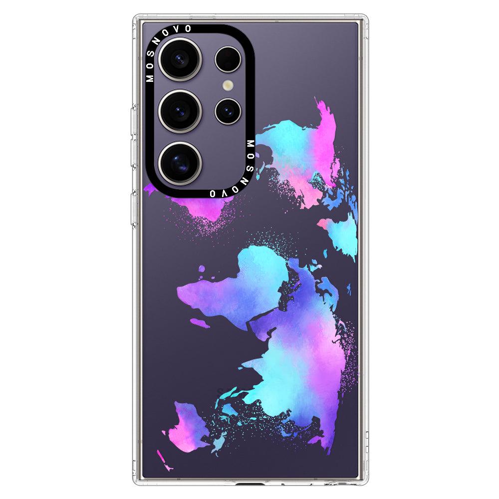 Psychedelic World Map Phone Case - Samsung Galaxy S24 Ultra Case - MOSNOVO