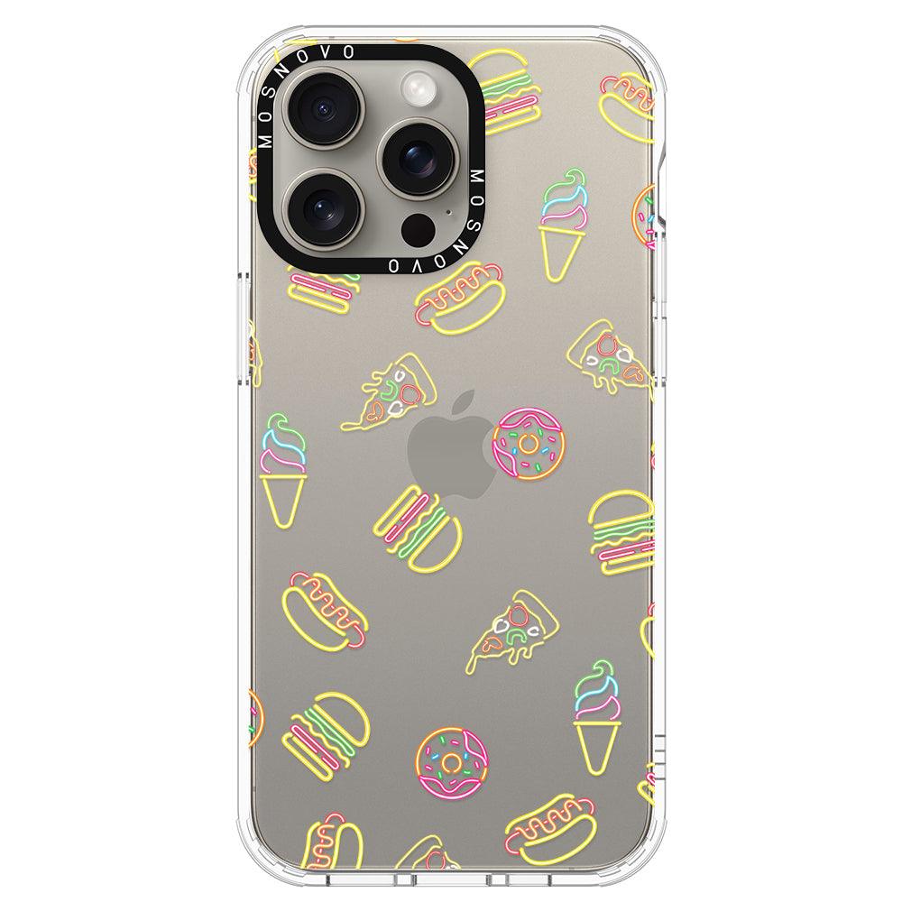 Neon Burgers Phone Case - iPhone 15 Pro Max Case - MOSNOVO