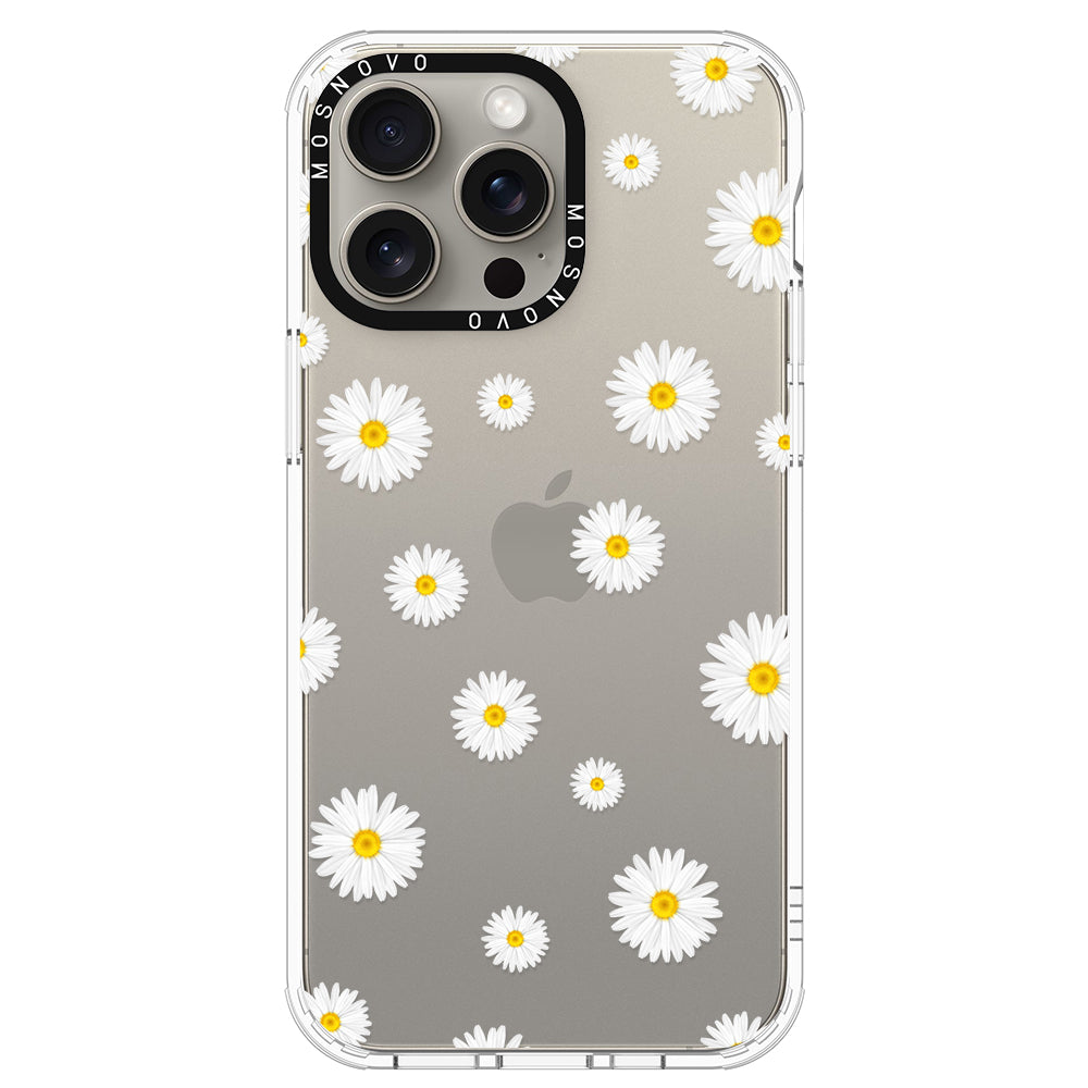 White Daisy Phone Case - iPhone 15 Pro Max Case - MOSNOVO