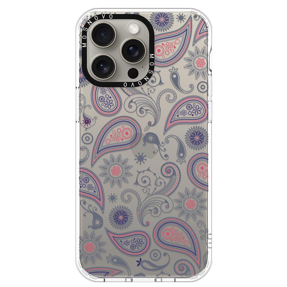 Paisley Phone Case - iPhone 15 Pro Max Case - MOSNOVO