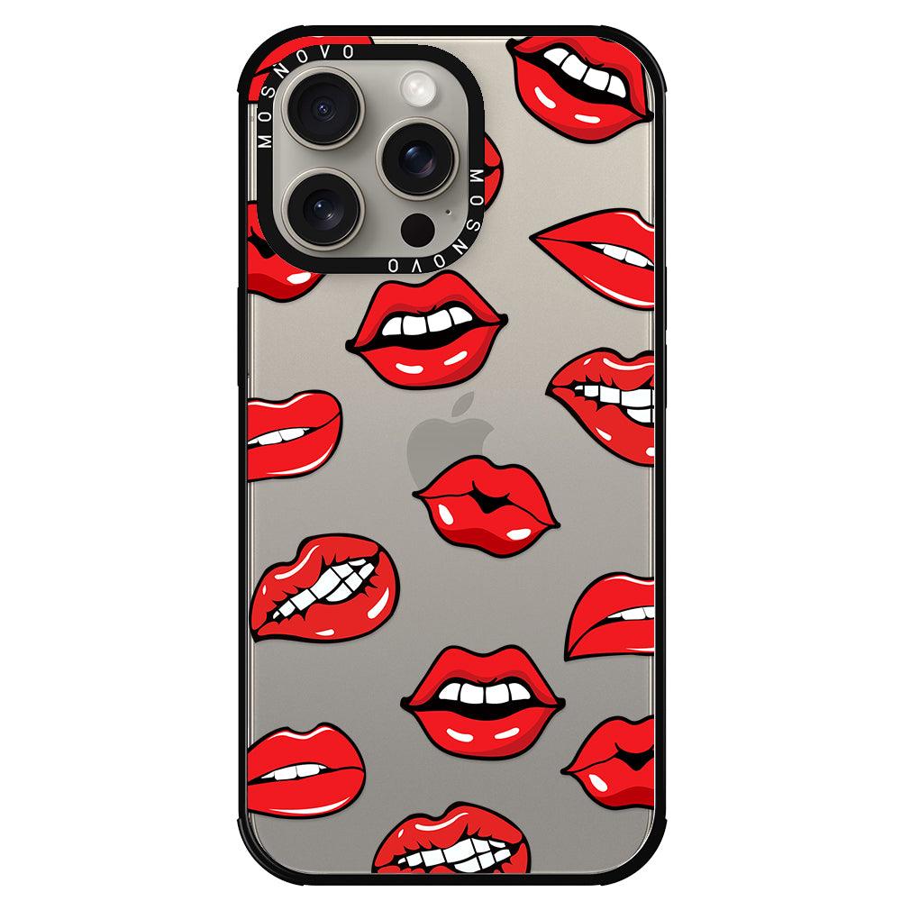 Hot Lips Phone Case - iPhone 15 Pro Max Case - MOSNOVO