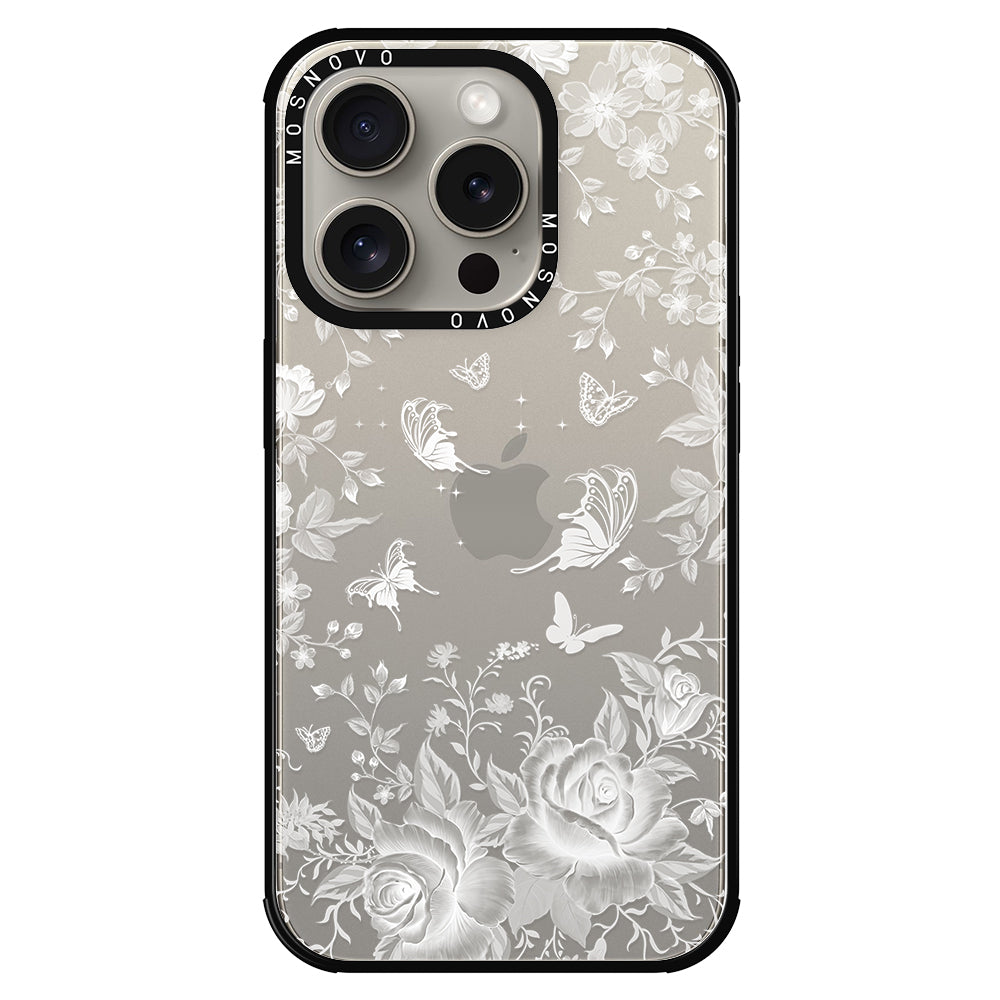 Fairy White Garden Phone Case - iPhone 15 Pro Case - MOSNOVO