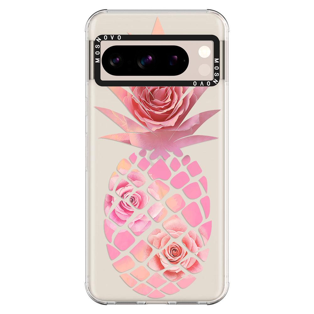 Pink Floral Pineapple Phone Case - Google Pixel 8 Pro Case