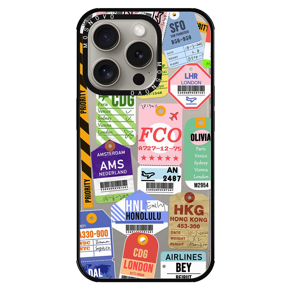 Ticket Label Phone Case - iPhone 15 Pro Case - MOSNOVO