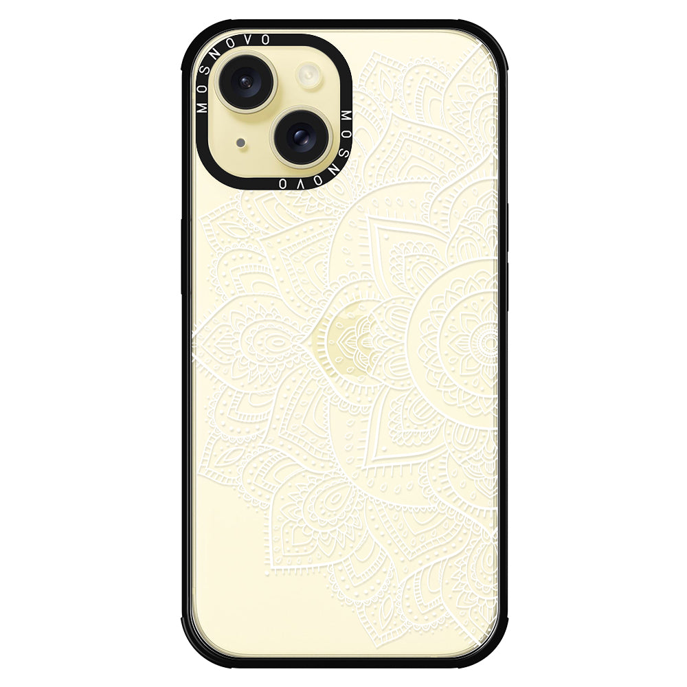 Half Mandala Phone Case - iPhone 15 Case - MOSNOVO