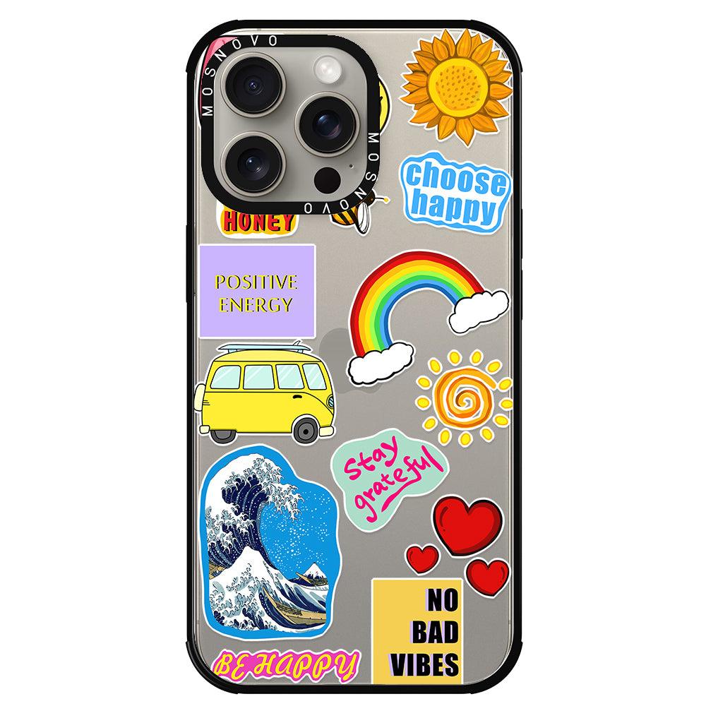 Happy Vibes Phone Case - iPhone 15 Pro Max Case - MOSNOVO