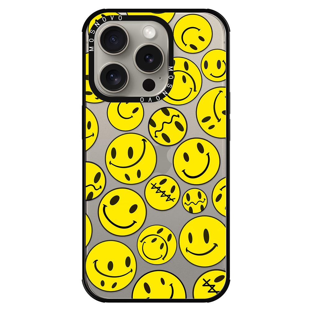 Smiley Face Phone Case - iPhone 15 Pro Case - MOSNOVO