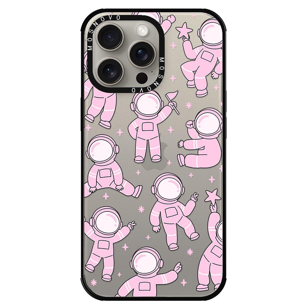 Pink Astronaut Phone Case - iPhone 15 Pro Max Case - MOSNOVO