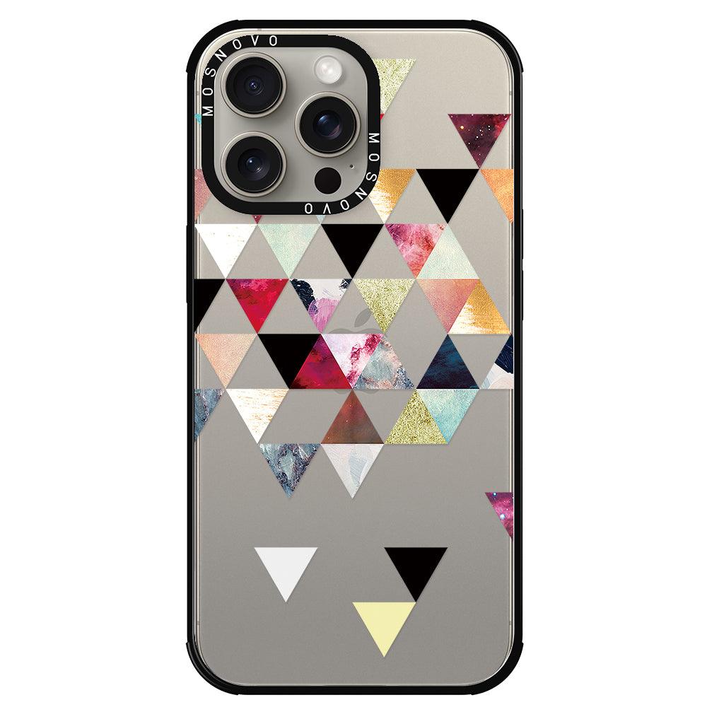 Triangles Stone Marble Phone Case - iPhone 15 Pro Max Case - MOSNOVO