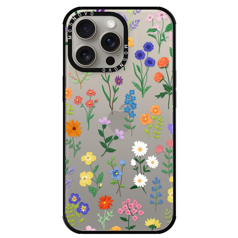 Botanical Floral Phone Case - iPhone 15 Pro Max Case - MOSNOVO