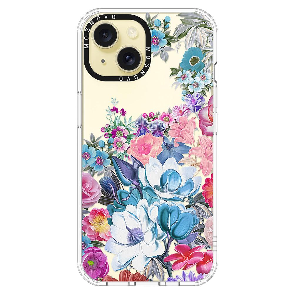 Magnolia Flower Phone Case - iPhone 15 Case - MOSNOVO