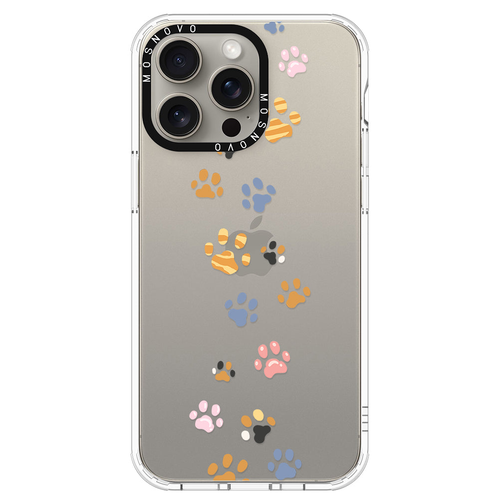 Colorful Paw Phone Case - iPhone 15 Pro Max Case - MOSNOVO