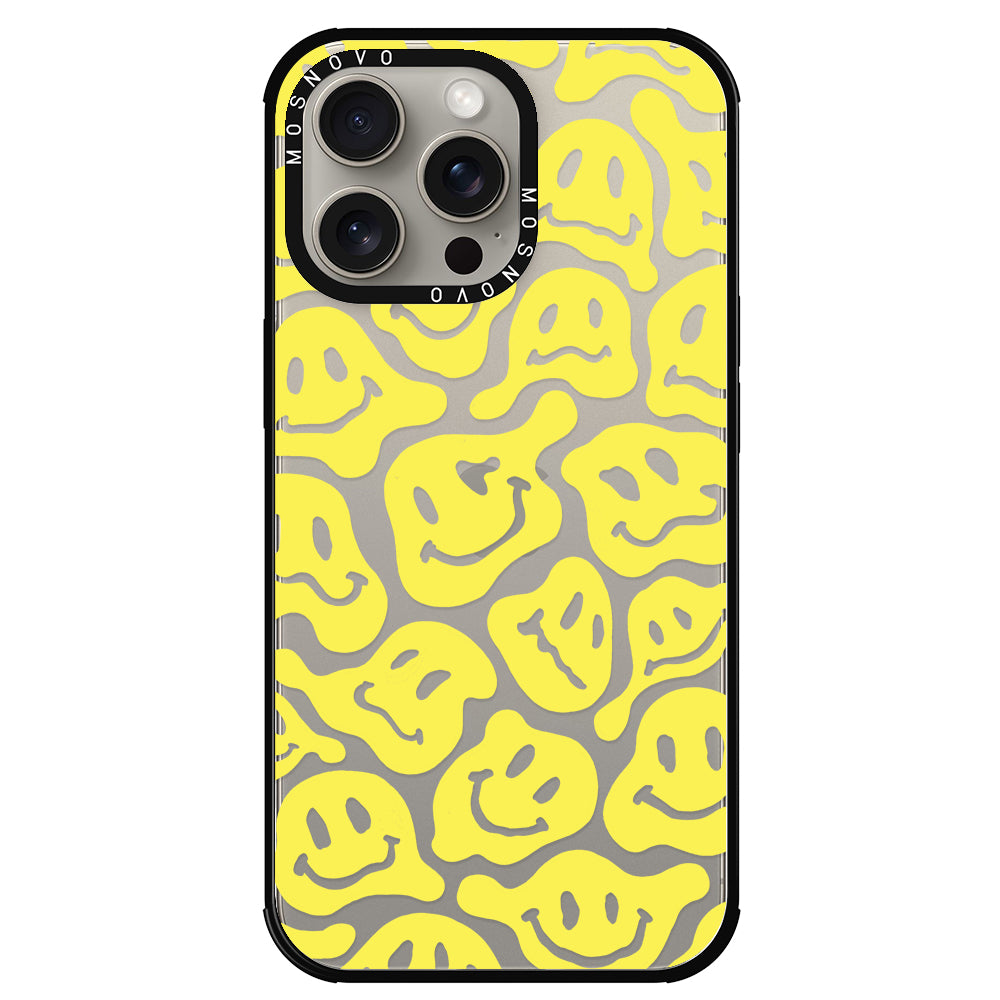 Melted Yellow Smiles Face Phone Case - iPhone 15 Pro Max Case - MOSNOVO