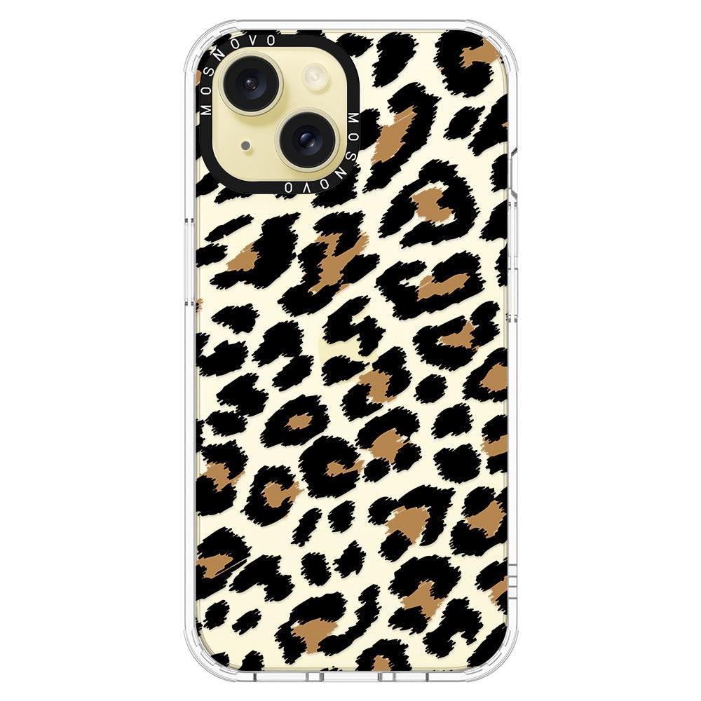 Leopard Print Phone Case - iPhone 15 Plus Case - MOSNOVO