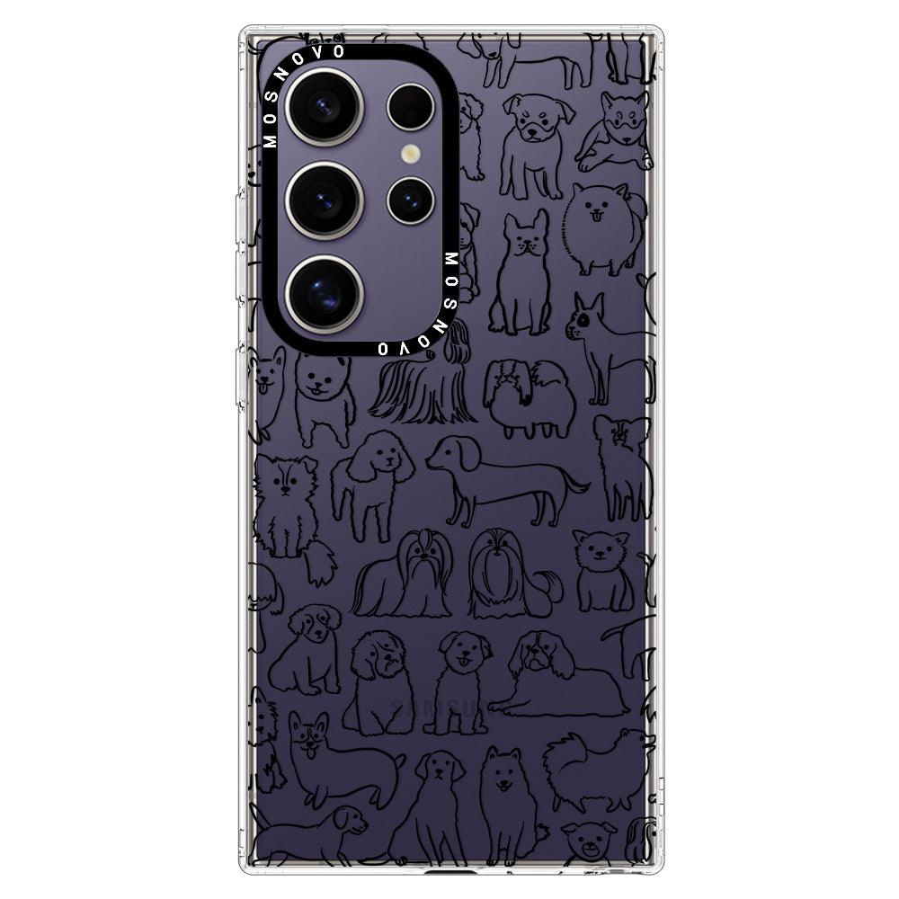 Doodle Dog Phone Case - Samsung Galaxy S24 Ultra Case - MOSNOVO