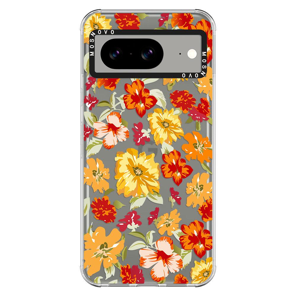 70s Boho Yellow Flower Phone Case - Google Pixel 8 Case - MOSNOVO