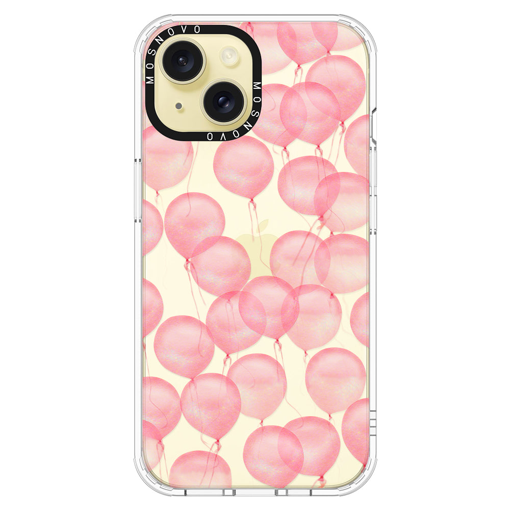 Pink Ballons Phone Case - iPhone 15 Plus Case - MOSNOVO