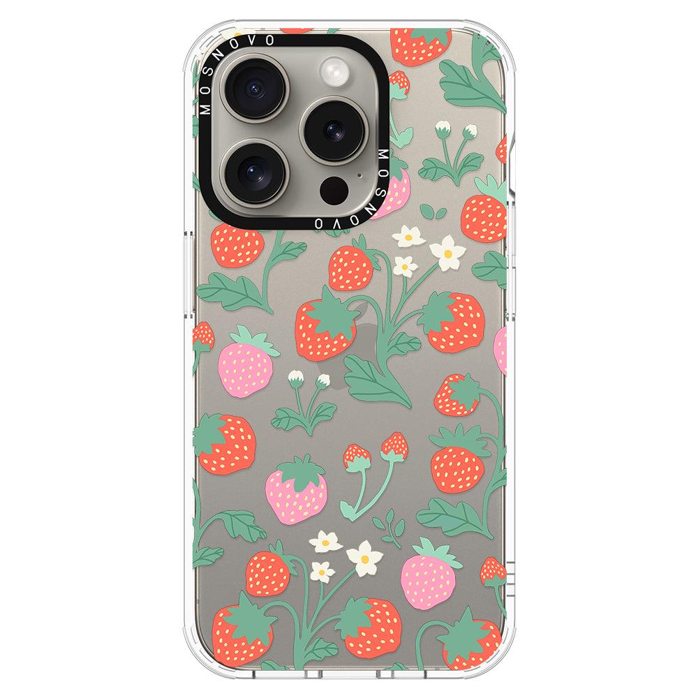 Cute Strawberry Phone Case - iPhone 15 Pro Case - MOSNOVO