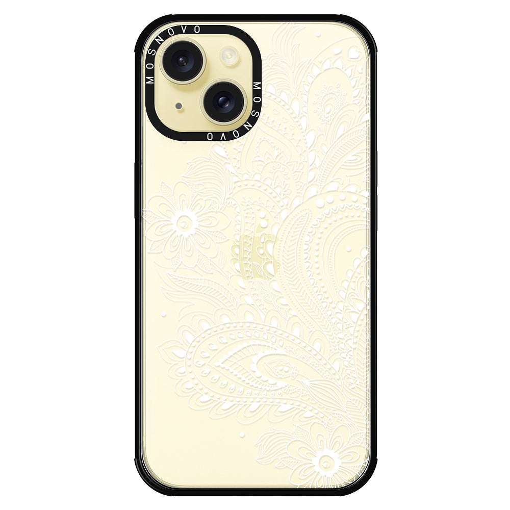 Aesthetic Flower Henna Phone Case - iPhone 15 Case - MOSNOVO