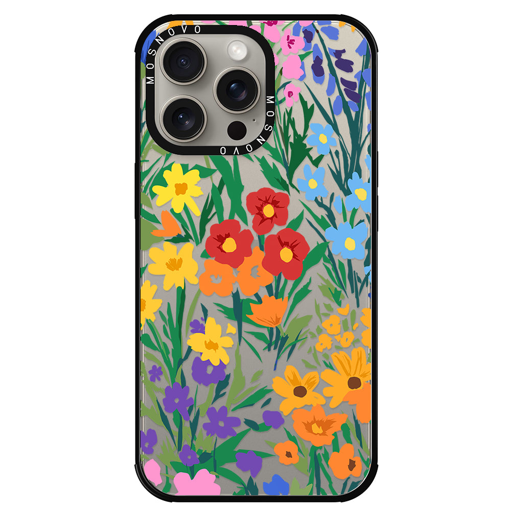 Spring Botanical Flower Floral Phone Case - iPhone 15 Pro Max Case - MOSNOVO