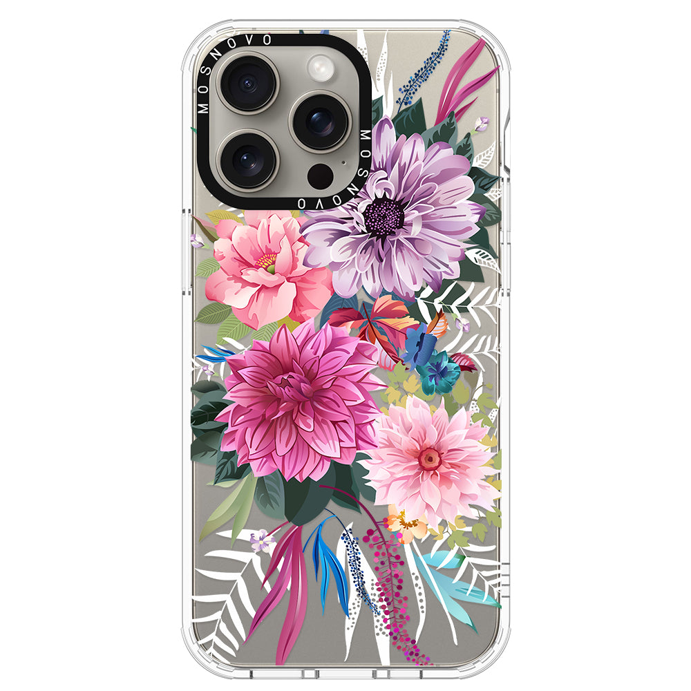 Dahlia Bloom Phone Case - iPhone 15 Pro Max Case - MOSNOVO