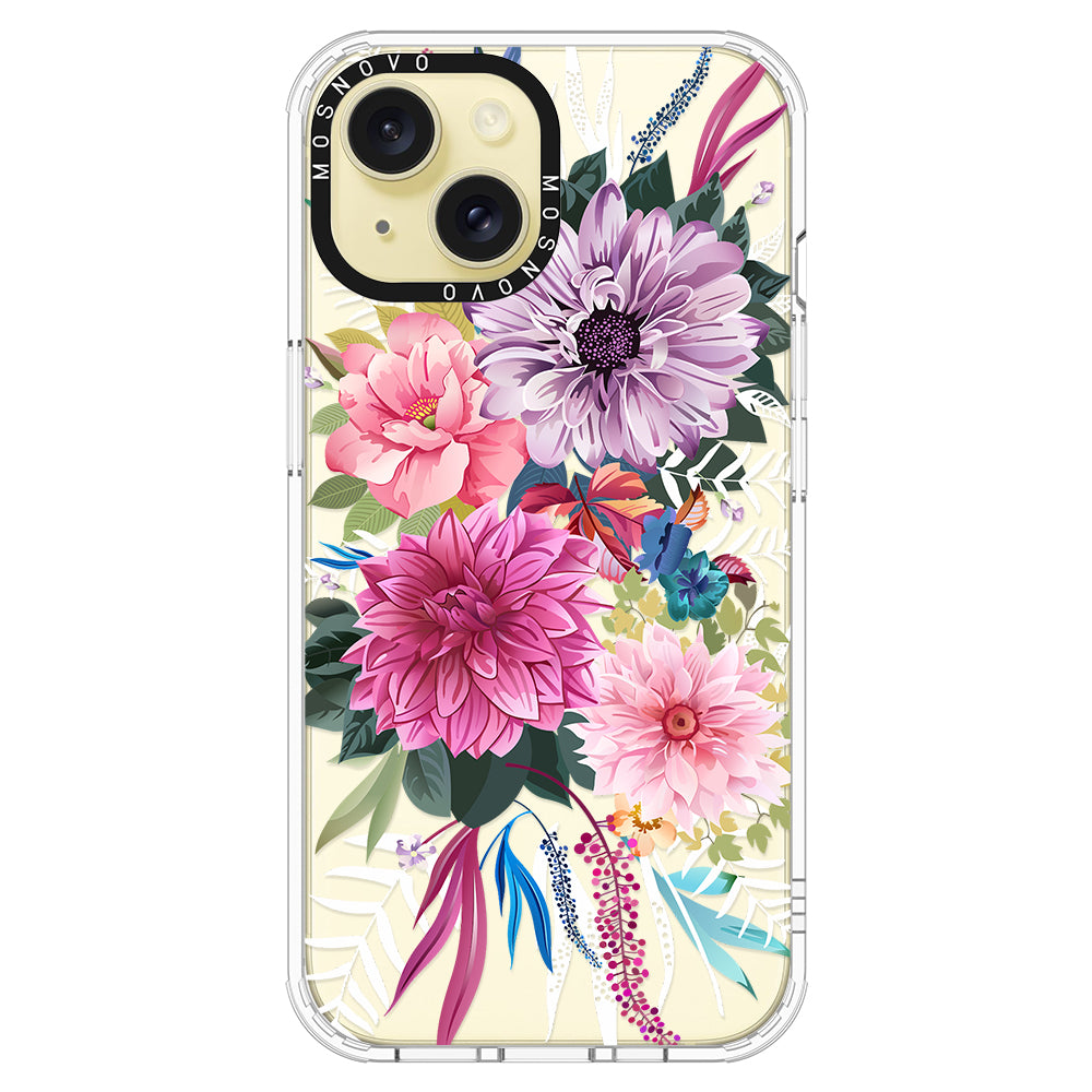 Dahlia Bloom Phone Case - iPhone 15 Case - MOSNOVO