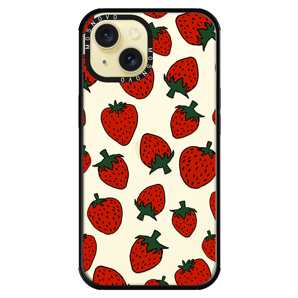 Red Strawberry Phone Case - iPhone 15 Plus Case - MOSNOVO