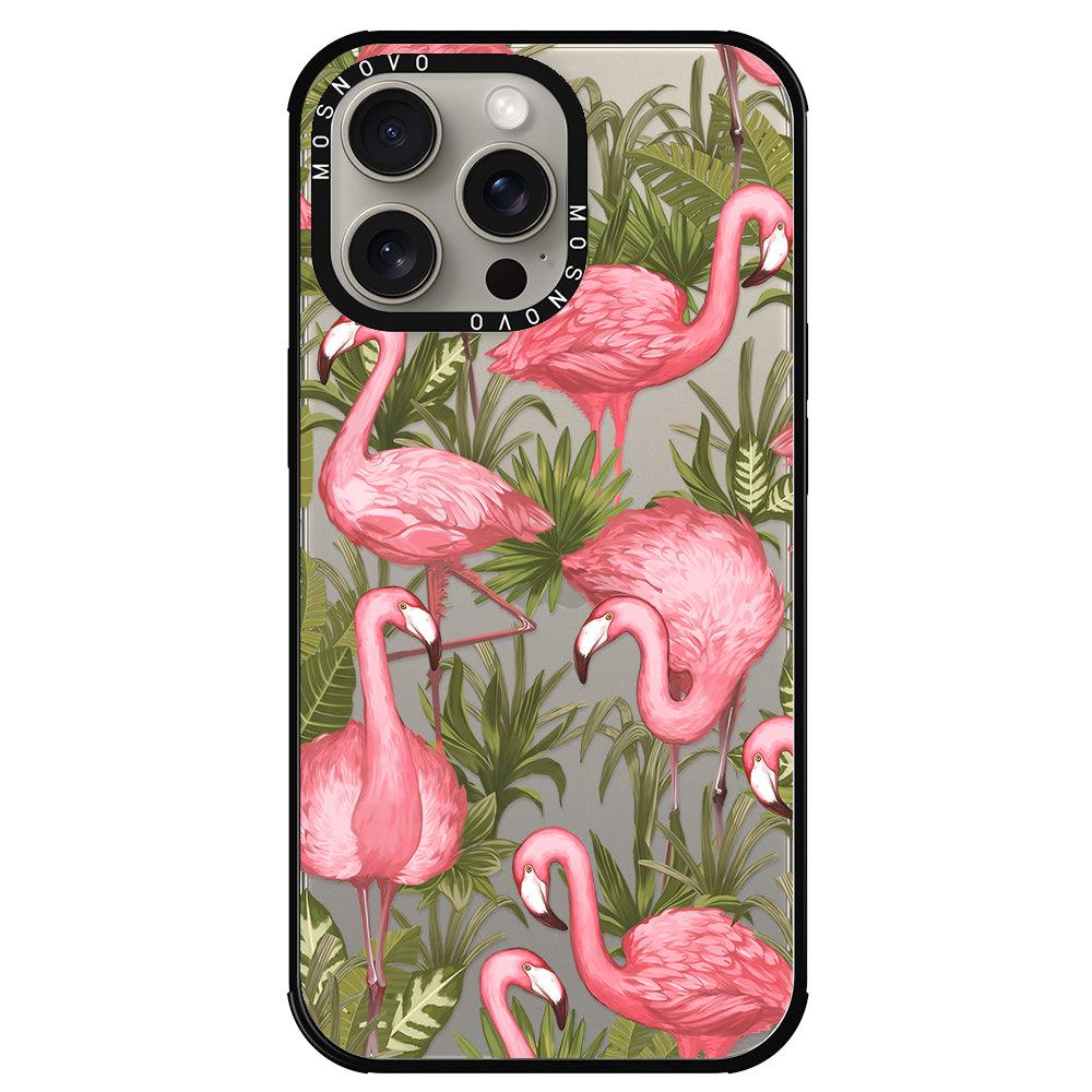 Jungle Flamingo Phone Case - iPhone 15 Pro Max Case - MOSNOVO