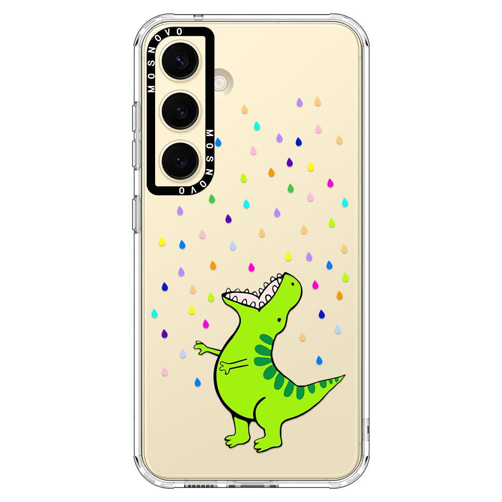 Rainbow Dinosaur Phone Case - Samsung Galaxy S24 Plus Case - MOSNOVO