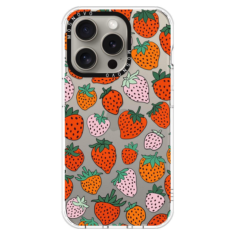 Cute Strawberry Phone Case - iPhone 15 Pro Case - MOSNOVO